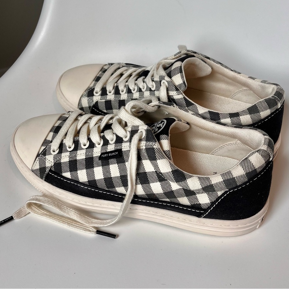 Tory Burch !Fun! Gingham Tennis Shoes - Picture 6 of 12